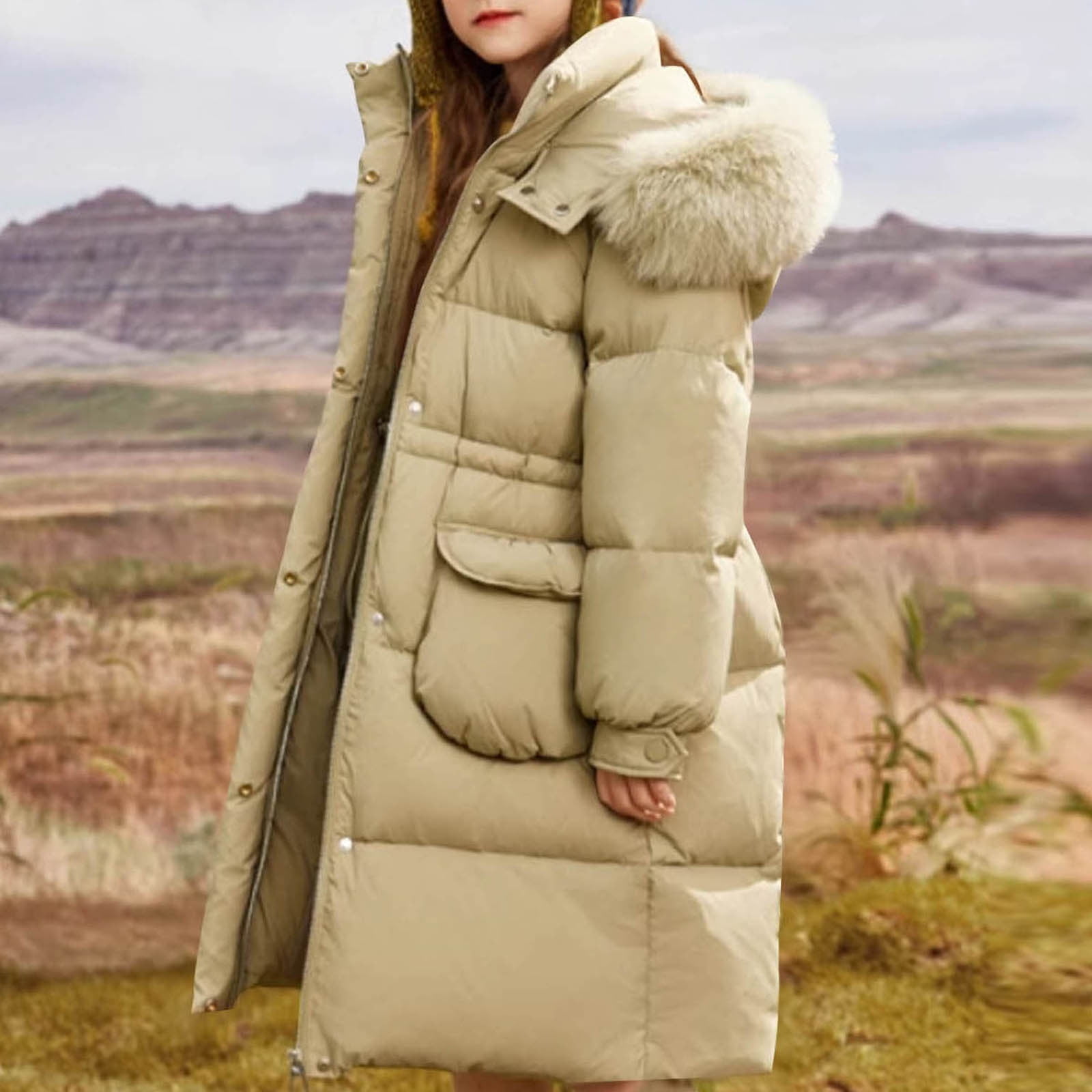 RKSTN Hoodies for Teen Girls Zip Up Puffer Jackets Long Sleeve 