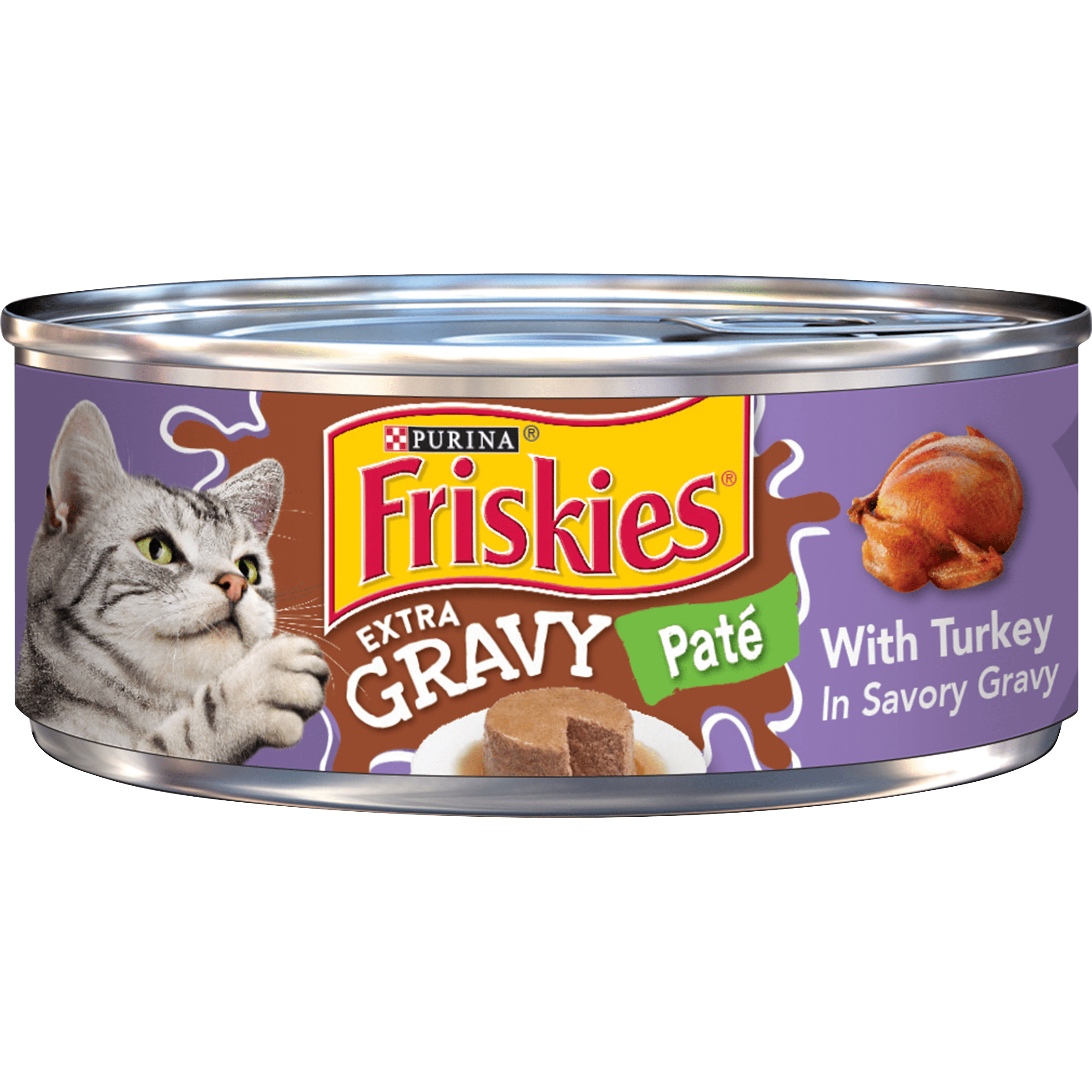 Friskies Gravy Pate Wet Cat Food, Extra Gravy Pate With Turkey in
