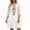 White, variant on Guieoi Cotton-Linen Dresses for Women Bohemian Embroidered Dress V-Neck 3/4-Sleeve Casual Loose-Fit Dress Green M