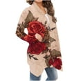 thumbnail image 1 of LOVZFMLL Cardigan pour Femmes, Cardigan Veste à Manches Longues à Imprimé Floral Tendance, 1 of 6