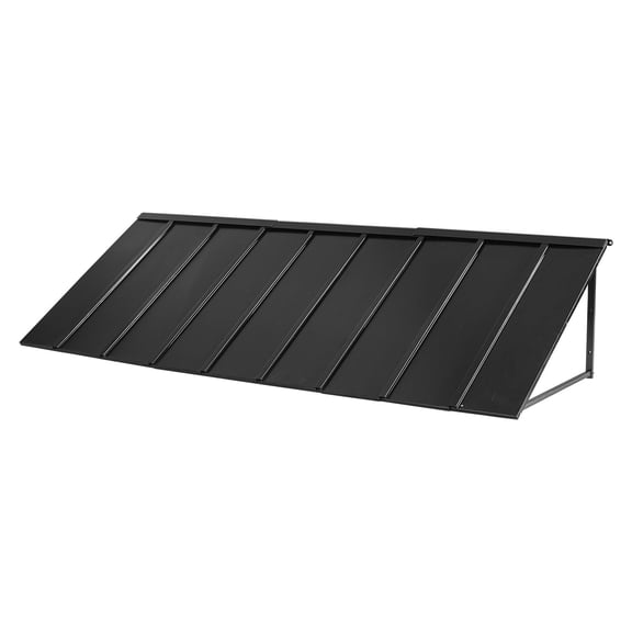 Sturdy Steel Door Canopy 104x36 Inch, Metal Window Awning with Triangle Frame for Porch, Balcony, and Exterior Door Protection from Rain, Snow, Sun.