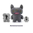 thumbnail image 2 of Creative Gifts Ugly Cute Toys,Funny Ugly Monster,Collectible , One big and two small（randomly send small ones）（Biochemical Monster）, 2 of 4