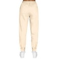 thumbnail image 7 of BRDFRL Women's Sweatpants Petite Length Pockets Pants Casual Workout Athletic Joggers Drawstring Waist Sweat Pants Khaki M, 7 of 7