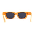 thumbnail image 3 of Classically Square Narrow Rectangle Plastic Womens Sunglasses Orange Black, 3 of 4
