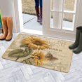 thumbnail image 5 of Retro Door Mat, 17 X 30 Inch Butterfly Sunflower Welcome Doormat Decorative Home Floor Mat, Non Slip Rubber Back and Strong Water Absorption for Outdoor Indoor Entrance Decor, 5 of 6