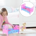 thumbnail image 5 of KAKOWELY Cama para muñecas, cuna para muñecas, muebles para niñas, juguete para jugar en casa, accesorio para muñecas, 5 of 5