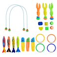 thumbnail image 2 of Aodebiao Diving Toys for Kids Pool, Underwater Swim Training Games, Sinking Floating Rings Torpedoes, Snorkeling Pool Treasure Hunt Fun, Swimming Party Gifts, 2 of 5