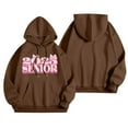 thumbnail image 1 of Mode Décontractée pour Femmes à Manches Longues 2025 Sweat à Capuche Imprimé Chiffres Tunique Française Grande Taille Robe Décontractée Haut Décontracté Sweat à Capuche à Fermeture à Glissière pour Femmes Hiver, 1 of 3