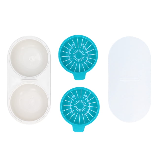 Escalfador de huevos para microondas, apto para uso alimentario, de doble taza, para cocinar huevos, utensilios de cocina