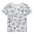 thumbnail image 6 of WIBACKER 2-9T Funny DIY Painted Pajamas for Girls Flowers Summer Short Sleeve PJ Set You Can Color With Markers, 6 of 16
