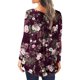 thumbnail image 5 of Camiseta de Gran tamaño para mujer Odeerbi manga larga informal con botones abiertos cuello redondo Ajuste holgado, 5 of 5