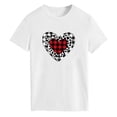 thumbnail image 4 of Pompotops T-Shirt Décontracté à Manches Courtes pour Femmes avec Impression d'Amour, 4 of 4