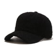 thumbnail image 1 of Gorras de béisbol de invierno cálidas, gorra de hip hop de lana sintética de cordero para hombres y mujeres, 1 of 4