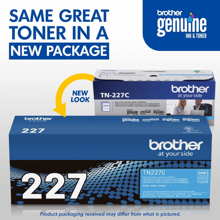 Brother Genuine Laser Printer TN-227C High Yield Cyan Toner