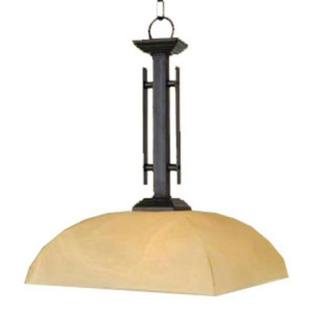 Venetian One Light Pendant - 1 Light Pendant Lighting Series, Venetian Bronze with Parchment Frost Glass