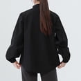 thumbnail image 4 of successthop Lightweight Jackets for Women Long Sleeve Jacket Zip Up Coat Plus Size No Hood Outwear with Pockets Black XL, 4 of 6