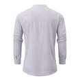 thumbnail image 4 of Mens T-Shirts Men'S Casual Stand Collar Solid Shirt Long Sleeve Pocket Cotton Shirt Tops, 4 of 8