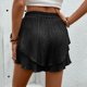 thumbnail image 2 of Krdevn Women's Pleated Wide Leg Shorts Summer Elastic Waist Beach Casual Shorts Lightweight Loose Fit High Waist Stretch Pockets Breathable,Size M, 2 of 5