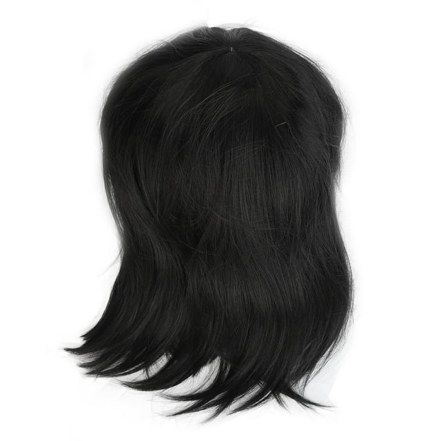 Peluca Negra Corta Para Cosplay, Flequillo Resistente Al Calor, Estilo Fácil, Personaje De Anime, Peluca Negra Recta Corta Para Mujer Para Uso Diario