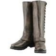 thumbnail image 5 of Milwaukee Leather Women's Distressed Brown Leather 14-inch Classic Harness Square Toe Motorcycle Rider Boots MBL9368 5.5, 5 of 10