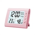 thumbnail image 3 of Reloj Electrónico con Pantalla LED con Día y Fecha Pantalla Digital Estéreo Reloj Despertador con Repetición Reloj de Escritorio con Temperatura Interior,C, 3 of 10