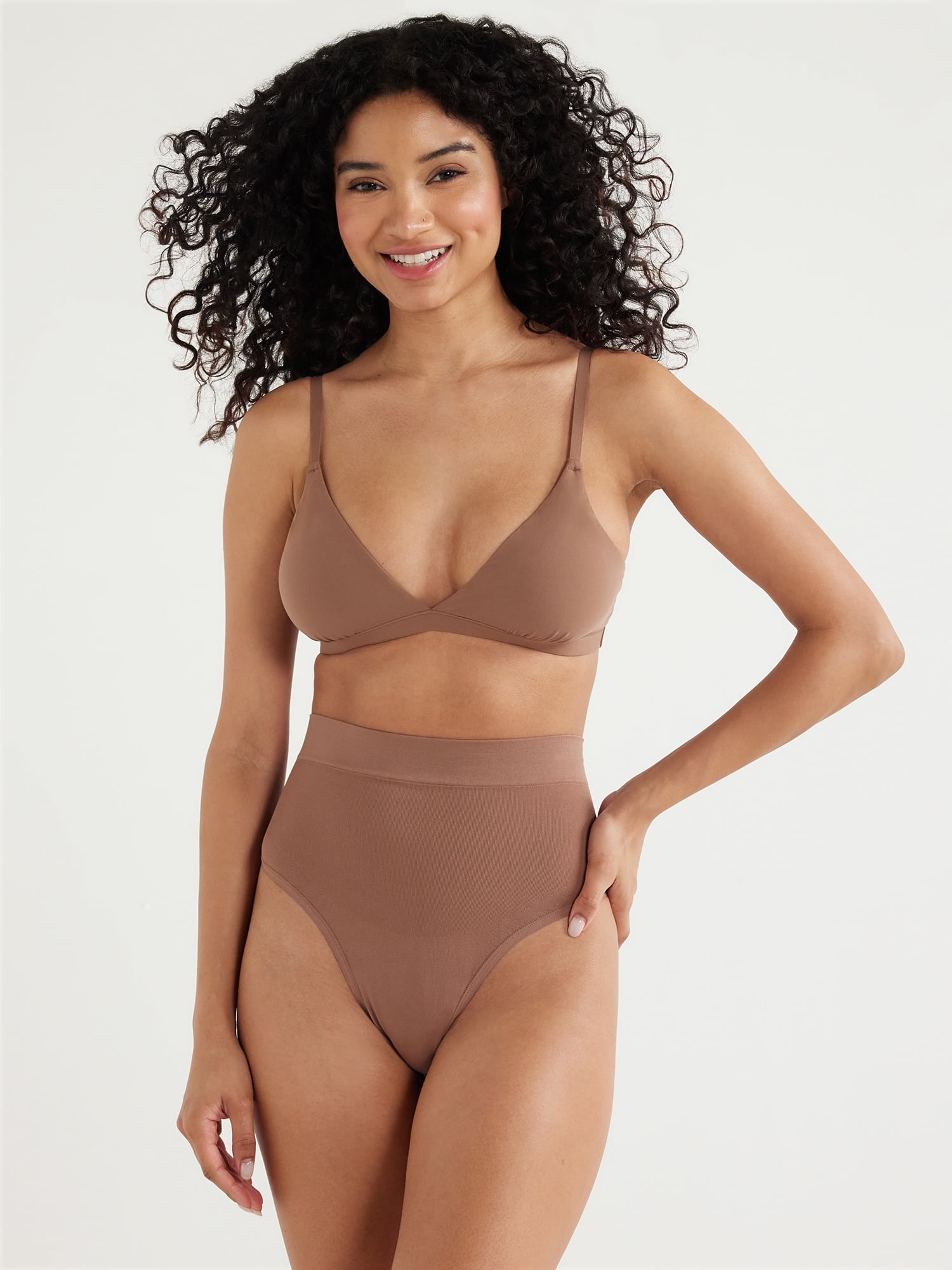 Joyspun Women's Seamless Mid-Rise Shaping Thong, Sizes S to XXXL