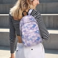 thumbnail image 5 of Disketp Winter With Snowflakes print Canvas Backpack Lightweight Travel Daypack Student Rucksack Laptop Backpack-Medium, 5 of 5