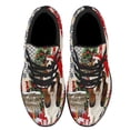 thumbnail image 2 of Basset Hound ChriStas American flag Shoes Sneakers Black Size 5, 2 of 7
