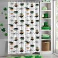 thumbnail image 4 of Shower Curtain, Boho Geometric Green Black Waterproof Shower Curtain Set with Hooks for Bathroom Showers,Stalls and Bathtubs,60x72In Mid Century Patterns, 4 of 9