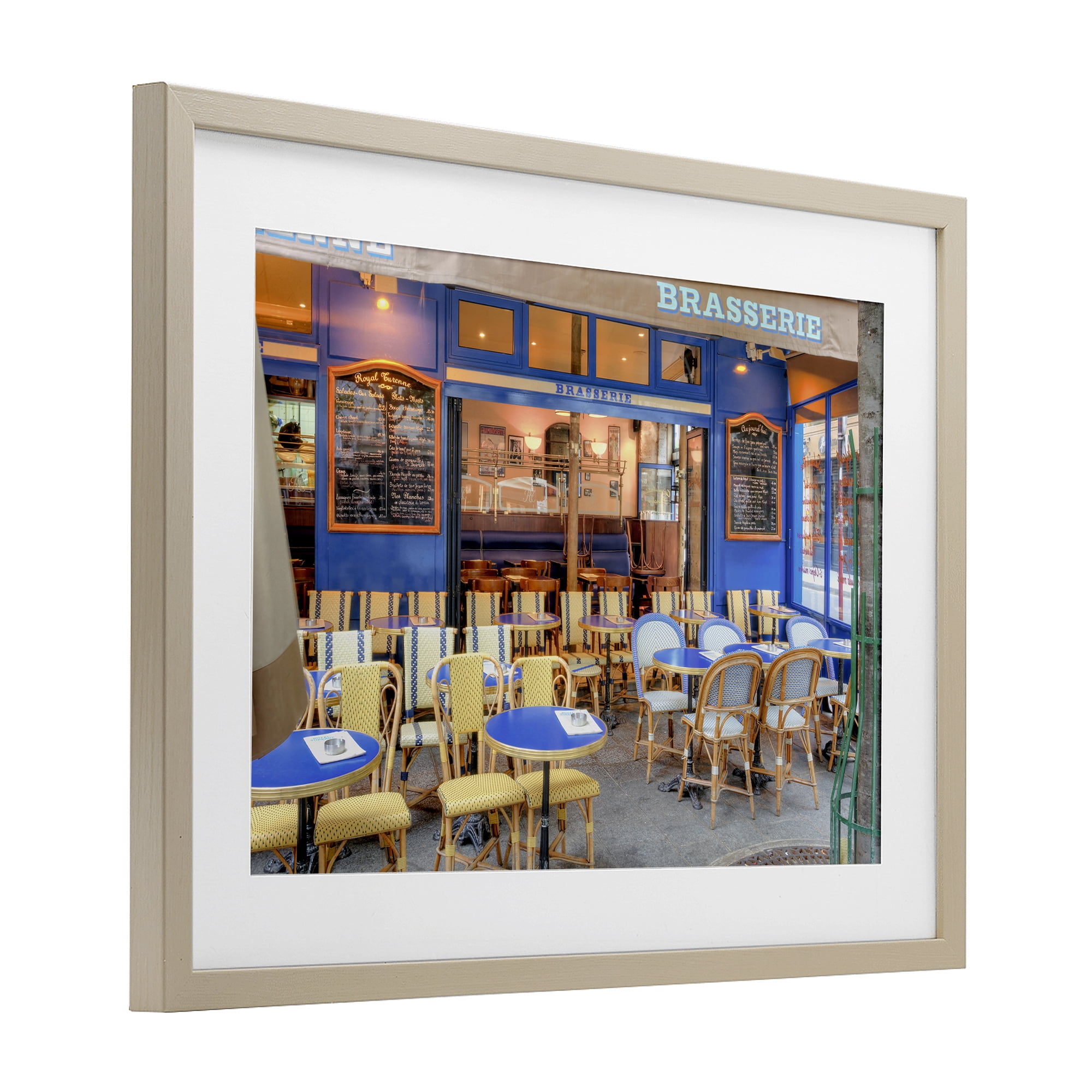 Stupell Industries Parisian Brasserie Terrace Birch Framed Print Under Glass, design by Alan Blaustein