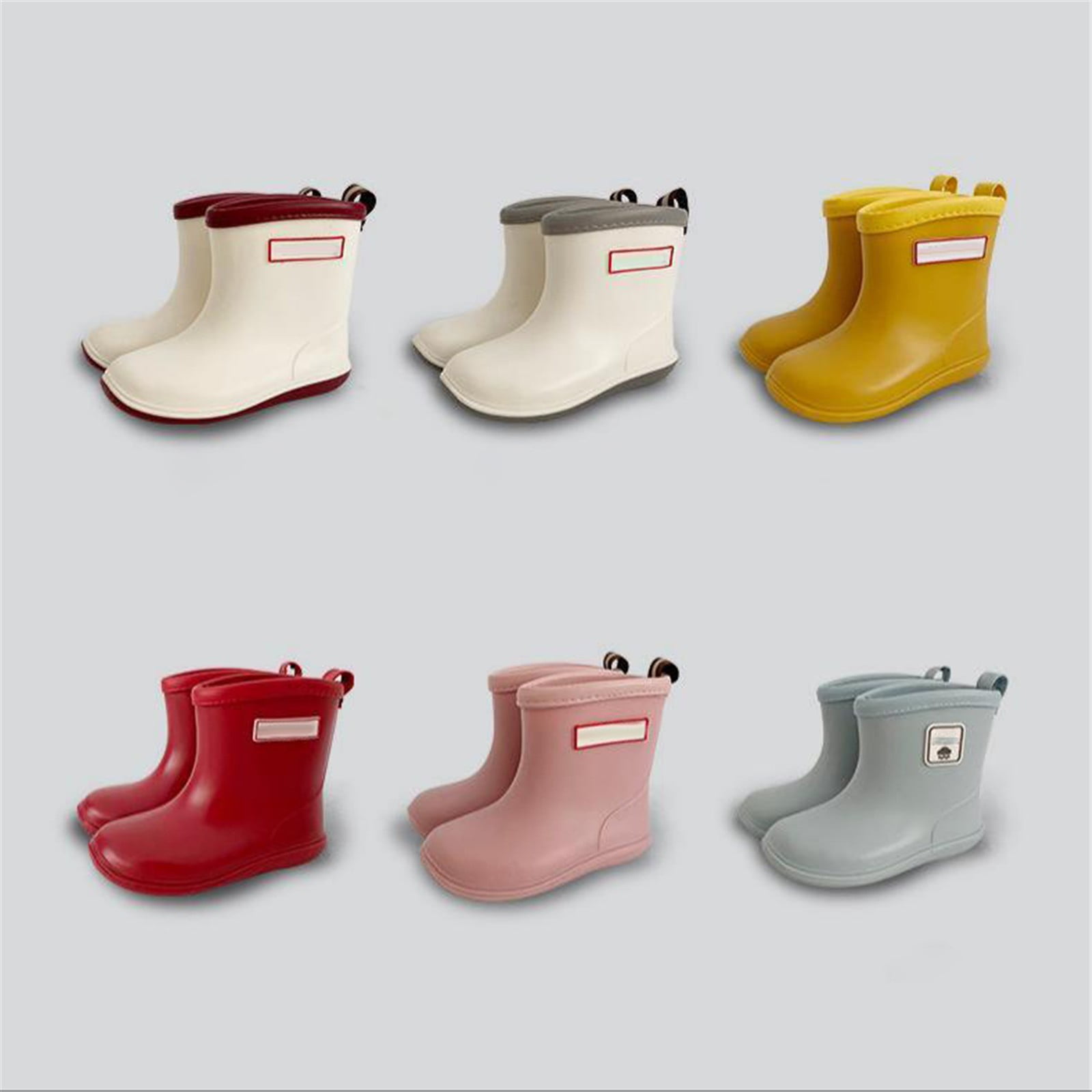 Generic Clearance Shoe Baby Kids Easy Rain Shoes Boot for Toddler Little Kid Short Rain Boots Lightweight Rainy Day Shoes for Classic Fashion Breathable(2.5-3 Years,Brown)