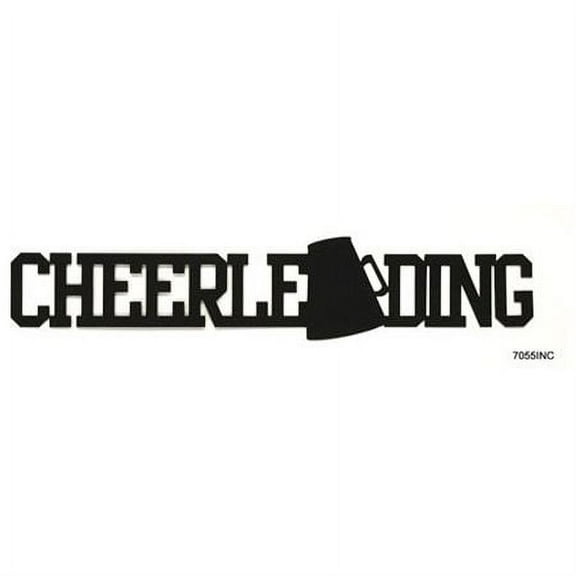 Dugout Creek Designs Cheerleading Word Metal Decor, Hammered Black