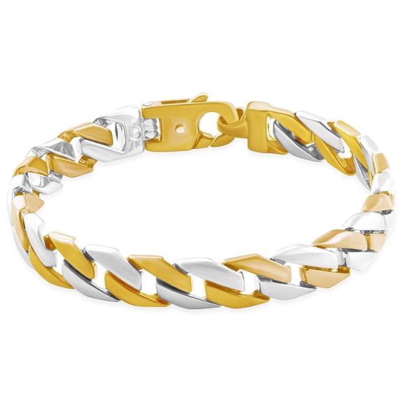 Pompeii Men's Curb Link 14k Gold (46gram) or Platinum (74gram) 10mm Bracelet 8.25" (,)