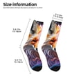 thumbnail image 2 of Rocae Color Splash Fox Portrait for Girls Boys Crew Socks,Children's Socks, Kids Socks, Toddler Socks: Daily Wear with Kids School Uniform, 2 of 5
