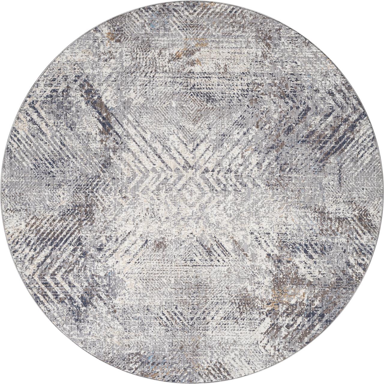 United Weavers Utopia Skye Contemporary Abstract Round Rug, Blue, 7'11" x 7'11"