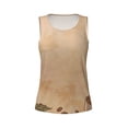 thumbnail image 5 of Goofa Engraved Coffee On Kraft Paper Printed Womens Workout Tops for Women Sleeveless Yoga Shirts Athletic Running Tank Tops Sleeveless Gym Clothes Workout Apparel-X-Large, 5 of 9
