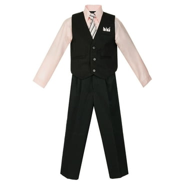 Avery Hill Boys' 4 Piece Pinstripe Vest Set (Toddler, Little Boys, Big Boys)