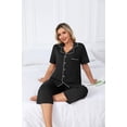 thumbnail image 6 of MINTREUS Pajama Sets for Women Notch Knit Top and Capri Pants Pjs Soft Lounge Sets, 2 Piece, Sizes M-3X, 6 of 7