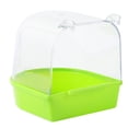 thumbnail image 2 of Caged Bird Bath Multi Cage Bird Bath Covered for Small Brids Canary Budgies Parrot (Green), 2 of 5
