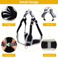 thumbnail image 3 of Reflective Dog Harness with D-Ring Comfortable Breathable Chest Strap with Quick Release Buckle for Outdoor Walking Dog Vest Harness for Small Medium Large Dog Black XS, 3 of 9