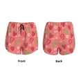 thumbnail image 3 of Gukieu Strawberry Floral Print Women's Sports Shorts with Drawstring Elastic Waistband for Running, Yoga, Fitness-X-Large, 3 of 7
