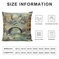 thumbnail image 5 of YINGXI Chinoiserie Throw Pillow Covers Pagoda Tree Blue Vintage Floral Outdoor Decorations Decorative Throw Pillows Cases Cushion Covers for Home Living Room Couch Sofa Decor 24x24in, 5 of 5