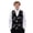 White Cowboy Print, variant on Uorisanigo Dried Leaf Mens Vests Waistcoat with Pockets Vest for Men Casual Slim Fit Sleeveless Waistcoat Suit Vest Fashion Fit for Casual Dress Size S