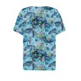 thumbnail image 5 of Raeneomay Oversized T Shirts Casual Tops Women Sexy Plus Size Tops V-Neck Blouse Short Sleeve Blouse Mock Pocket, 5 of 5