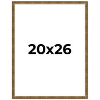20x26 Frame Gold Kingsley Distressed Solid Wood Picture Frame Width 0.75 Inches | Interior Frame