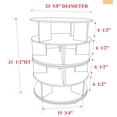 thumbnail image 3 of Room Designs Shoe Rack White Contemporary  Circular, 3 of 3