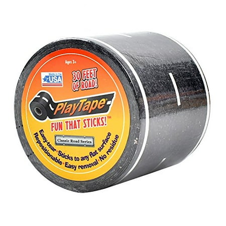 - PlayTape - Toy Car Track - Create Your Own Roads Anytime, Anywhere (Classic Road Black 30'x2