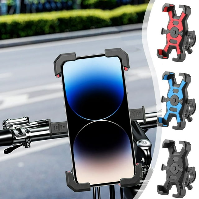 Soporte para móvil de moto a prueba de descargas eléctricas para motocicleta y bicicleta - Soporte de manillar giratorio de 360° para teléfonos de 4-6,5 pulgadas con liberación rápida y agarre seguro