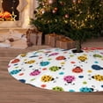 thumbnail image 6 of Sikiie Ladybugs And Flowers 30-48 inches {designName} Print Christmas Tree Skirt Snowman Xmas Tree Skirt with Edge Christmas Decorations for Holiday Party-48", 6 of 7