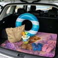 thumbnail image 2 of FOR U DESIGNS Pink Highland Cattle Flower Print Car Trunk Mat Universal Durable Protection Non-Slip Cargo Liner All Weather Stylish Rear Trunk Liner for Most Car Models, 2 of 7